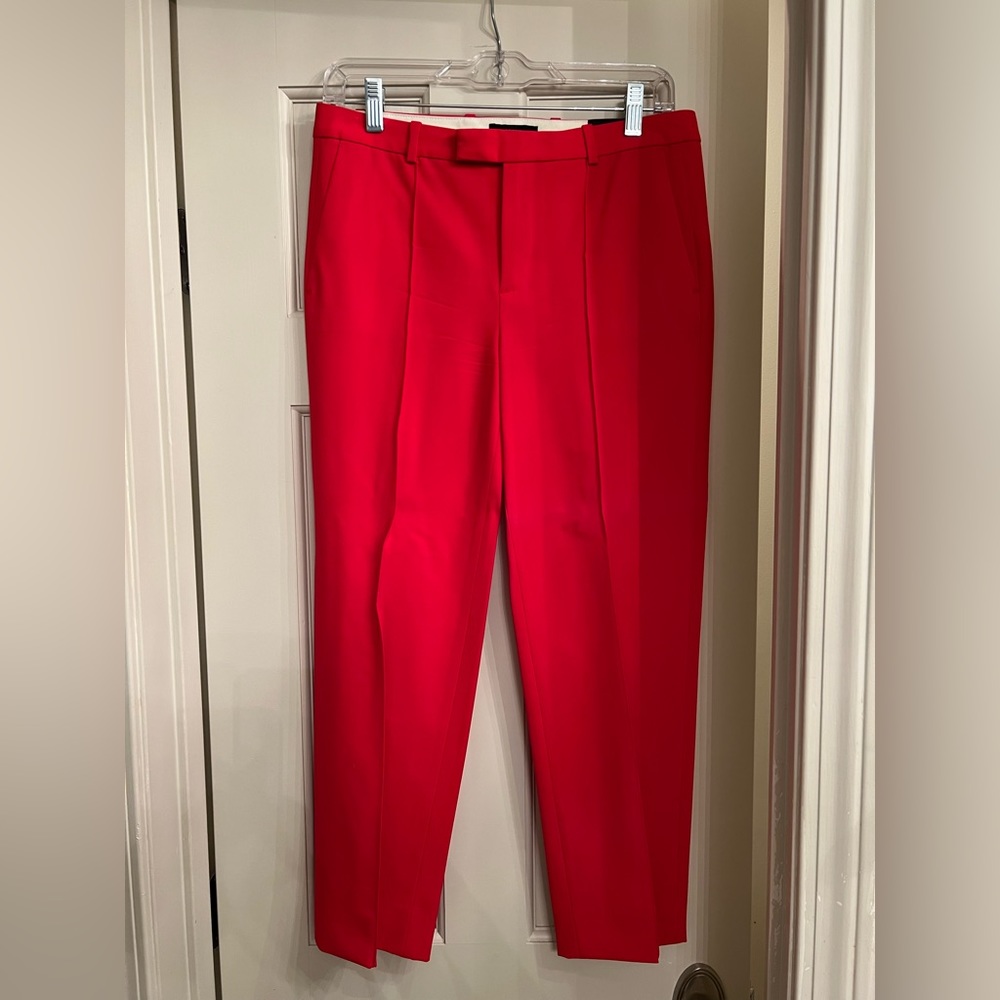 J crew ankle length red pants